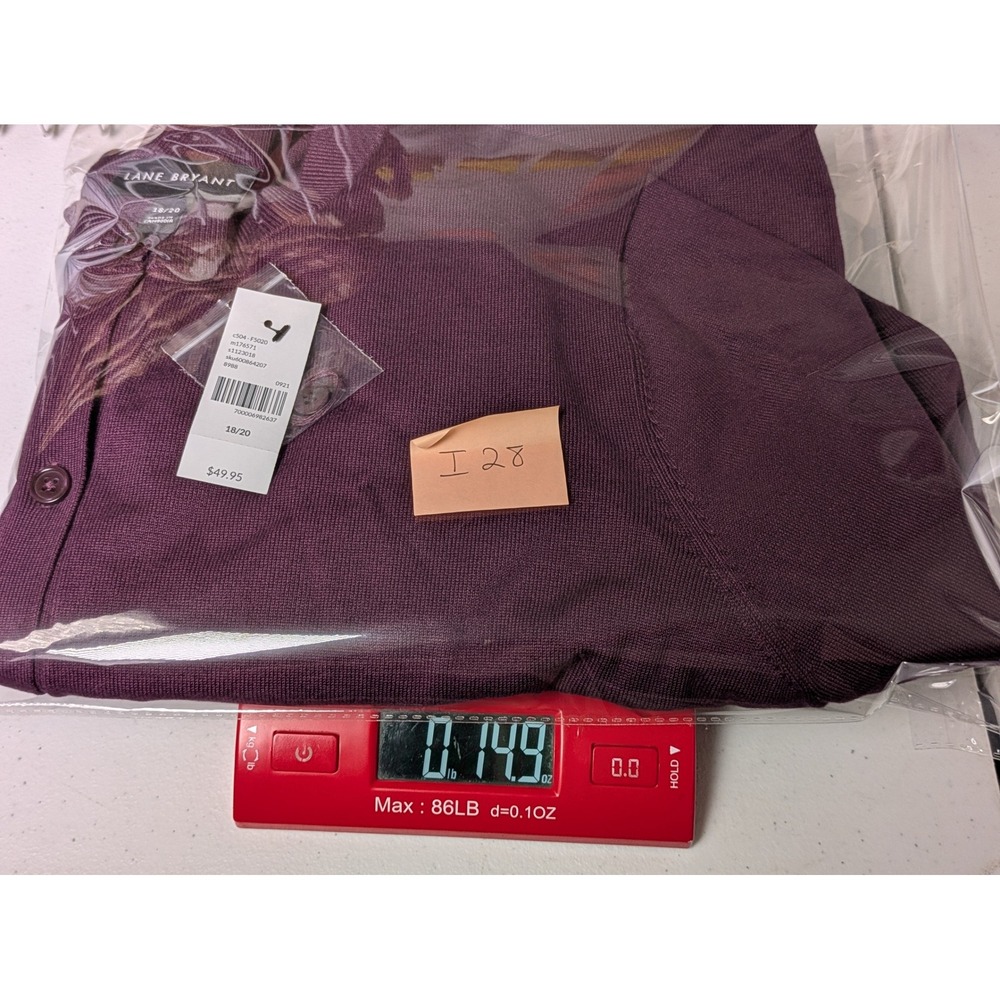 Lane Bryant Womens Cardigan 18/20 NWT $50 Plum Purple Button Front Sweater Soft - Picture 8 of 8
